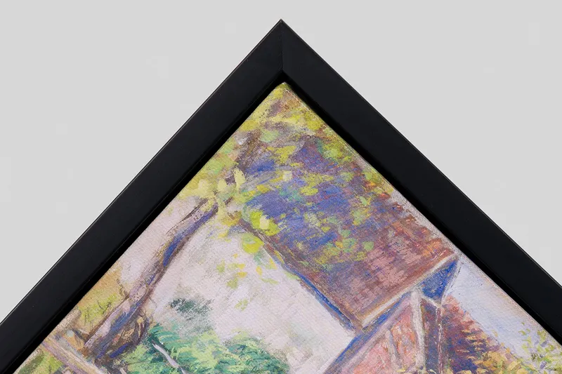 Canvas in a Smooth Black float frame