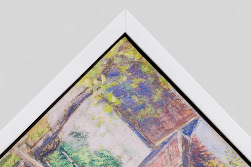 Canvas in a Smooth White float frame